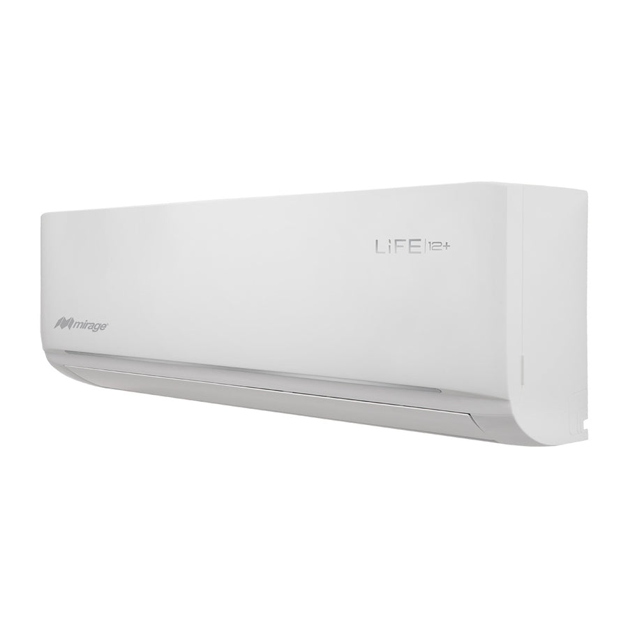 Minisplit Mirage Life 12+, vista en ángulo