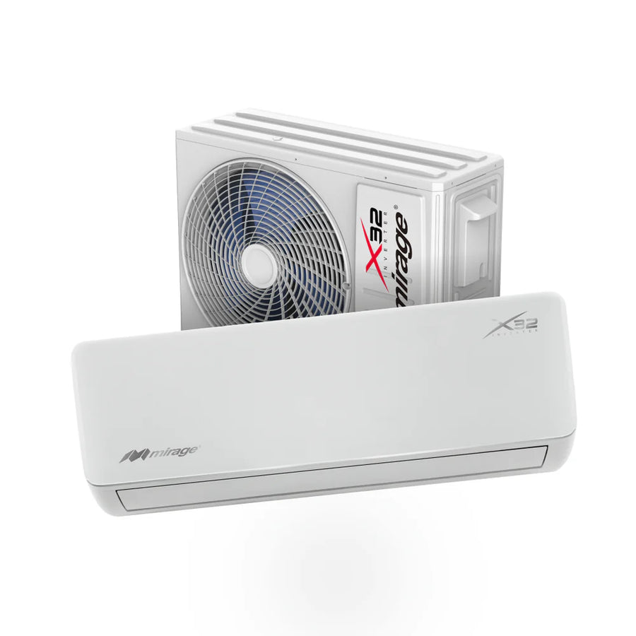 Minisplit Mirage X32 Inverter, vista en ángulo