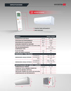 Ficha técnica del minisplit Mirage Inverter 17 (3 TON)